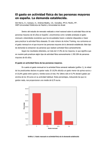 El gasto en actividad física de las personas mayores en españa. La