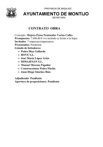 Contrato obra menor mejora pasos peatones varias calles con listado