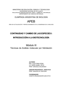 Módulo III - Olimpíada Argentina de Biología