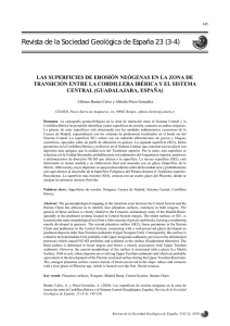 Las superficies de erosión neógenas en la zona de transición entre