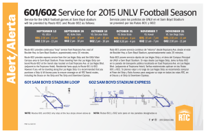 601/602Service for 2015 UNLV Football Season