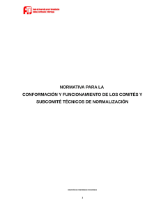 normativa para la conformación y funcionamiento de los