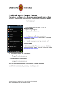 Cloud Email Security Cardenal Cisneros Manual de configuración