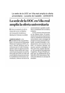 La sede de la UOC en Vila-real amplía la oferta universitaria