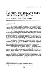 la educacion permanente en salud en america latina