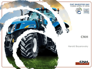 CNH 2010-2014 Plan - Investor Relations Solutions