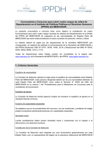 Convocatoria a Concurso para cubrir cuatro cargos de Jefe/a de