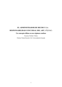 Los administradores de hecho y el concurso.