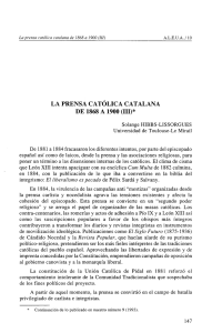 la prensa católica catalana de 1868 a 1900 (iii)