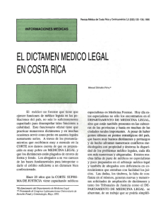 EL DICTAMEN MEDICO LEGAL EN COSTA RICA