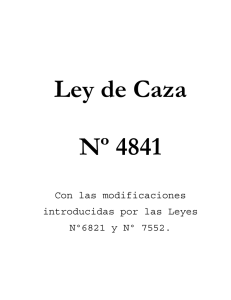 Ley de Caza Nº 4841