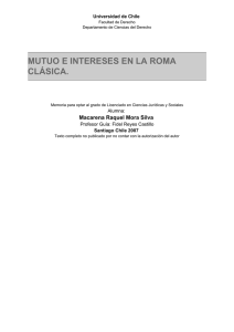 mutuo e intereses en la roma clásica. - Tesis