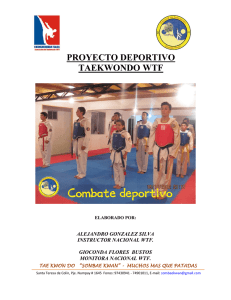 proyecto deportivo escolar taekwondo wtf - Liceo Santa Marta