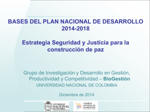 Diapositiva 1 - DNP Departamento Nacional de Planeación