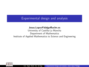 Experimental design and analysis - Universidad de Castilla