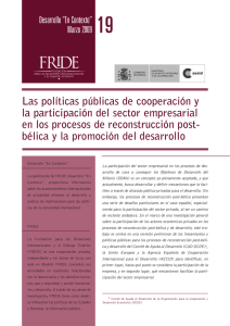 Las políticas públicas de cooperación y la participación del sector