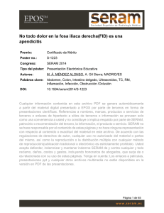 No todo dolor en la fosa iliaca derecha(FID) es una apendicitis