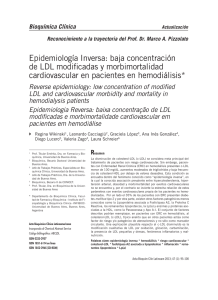 Epidemiología Inversa: baja concentración de LDL modificadas y