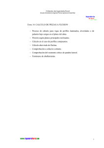 Tema 14: CALCULO DE PIEZAS A FLEXION − Proceso de cálculo