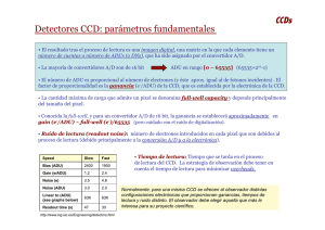Detectores CCD: parámetros fundamentales