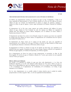Nota de Prensa - Instituto Nacional de Estadística de Bolivia