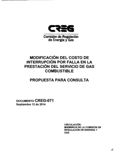 D-071-14 COSTO INTERRUPCIÓN GAS