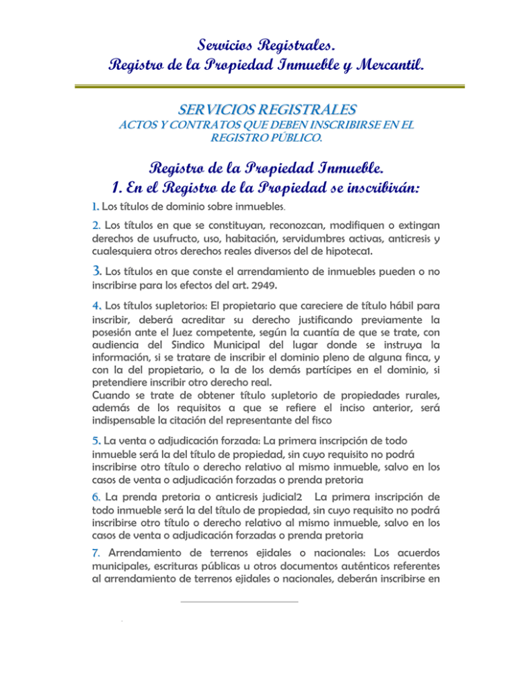 Servicios Registrales
