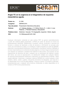 Angio-TC en la urgencia en el diagnóstico de isquemia mesentérica