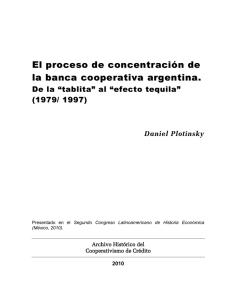 El proceso de concentración de la banca cooperativa argentina