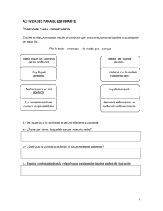 15. Ficha leng. Conectores aditivos, causales, temporales