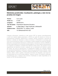 Glándulas paratiroides: localización, patología y valor de las