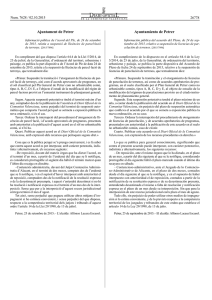 Informació pública de l`acord del Ple, de 24 de setembre de 2015