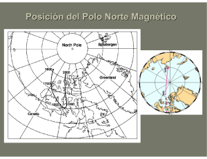 Posición del Polo Norte Magnético