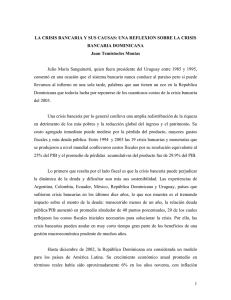 1 LA CRISIS BANCARIA Y SUS CAUSAS: UNA REFLEXION