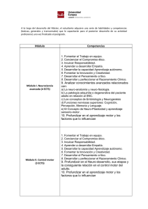 10. Profundizar en el aprendizaje motor y los fa