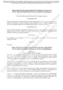 REGLAMENTO DE PARCELAMIENTOS URBANOS y RUSTICOS