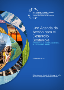 Una Agenda de Acci&oacute;n para el Desarrollo Sostenible