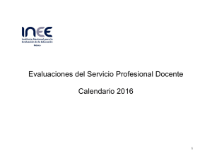 Evaluaciones del Servicio Profesional Docente Calendario