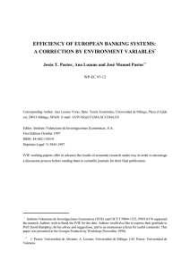 EFFICIENCY OF EUROPEAN BANKING SYSTEMS: A