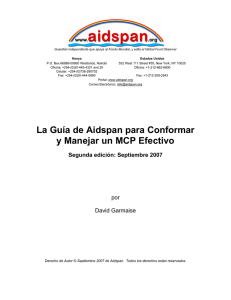 La Guía de Aidspan para Conformar y Manejar un MCP Efectivo