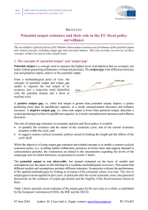 Potential output estimates and their role in the EU fiscal policy