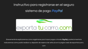 Instructivo para registrarse en el seguro sistema de pago PayPal