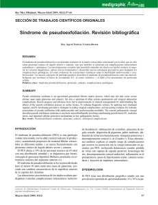 Síndrome de pseudoexfoliación. Revisión bibliográfica
