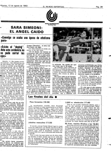 SARA SIMEONI - Mundo Deportivo