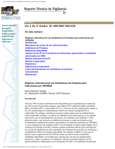 RTV-Antirretrovirales con Inhibidores de Proteasa para infecciones