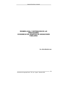 regimen legal y distribucion de las prestaciones economicas