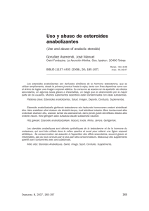 Uso y abuso de esteroides anabolizantes