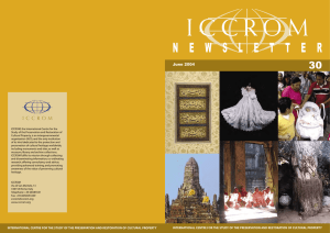 ICCROM - Newsletter 30