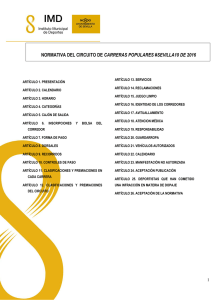 normativa del circuito de carreras populares #sevilla10 de 2016