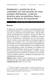 Modelación y predicción de la volatilidad con innovaciones de colas